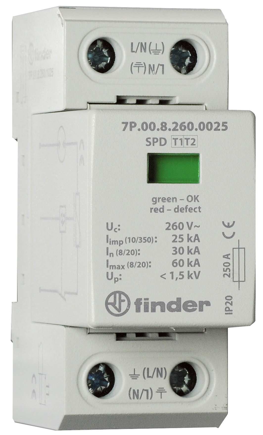 Kombiableiter Typ 1+2, 1-phasig